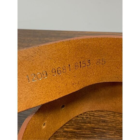 Vera Pelle Embroidered Brown Leather Belt - Picture 2 of 13